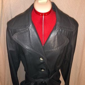 24K Leather by Dan di modes Vintage Trench